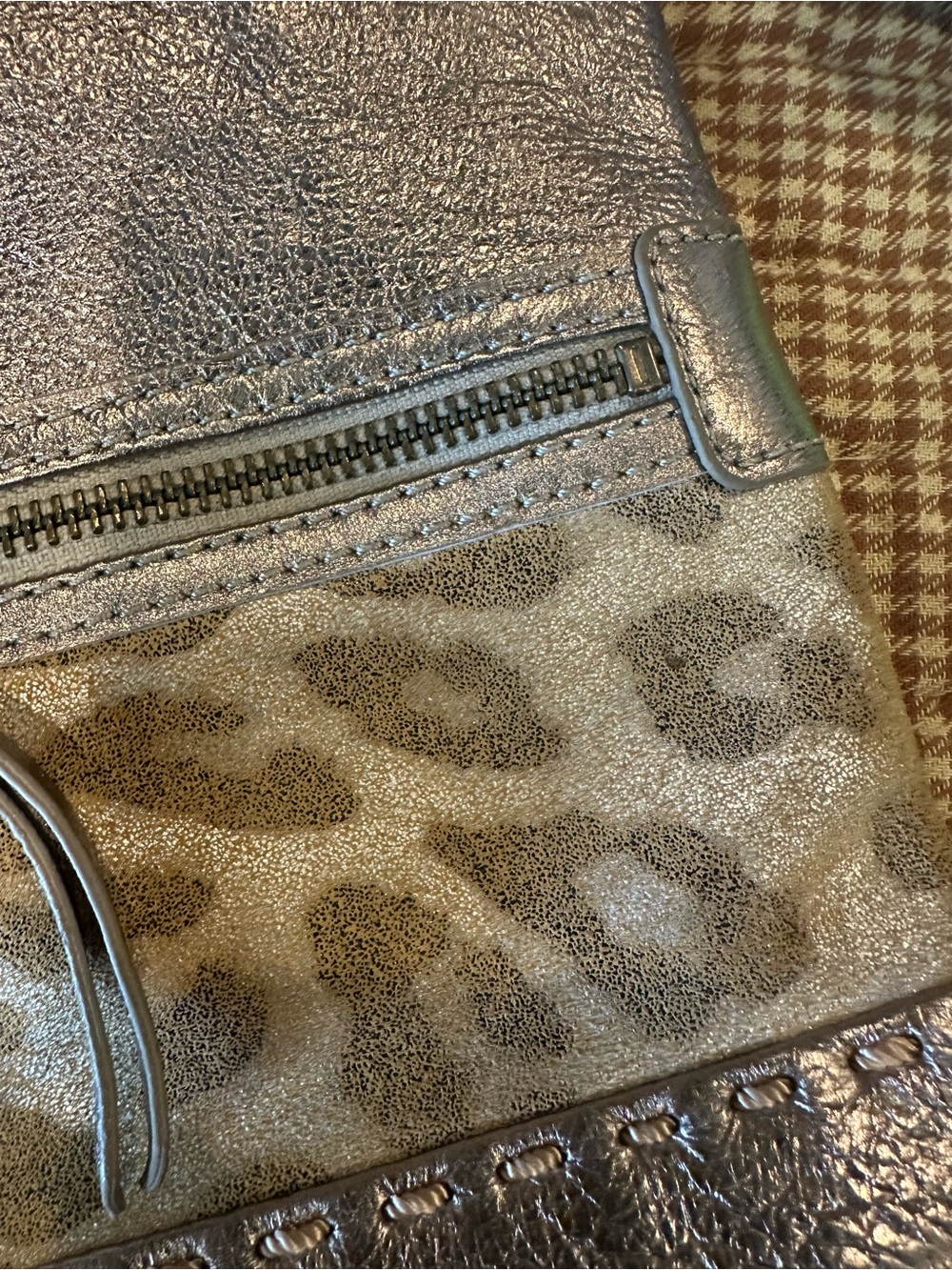 The Sak Metallic & Taupe Animal Print Crossbody Bag - Picture 4 of 7